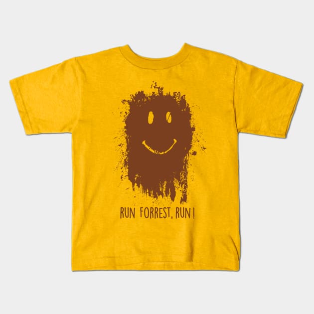 Run Forrest Gump Smile Kids T-Shirt by TEEWEB